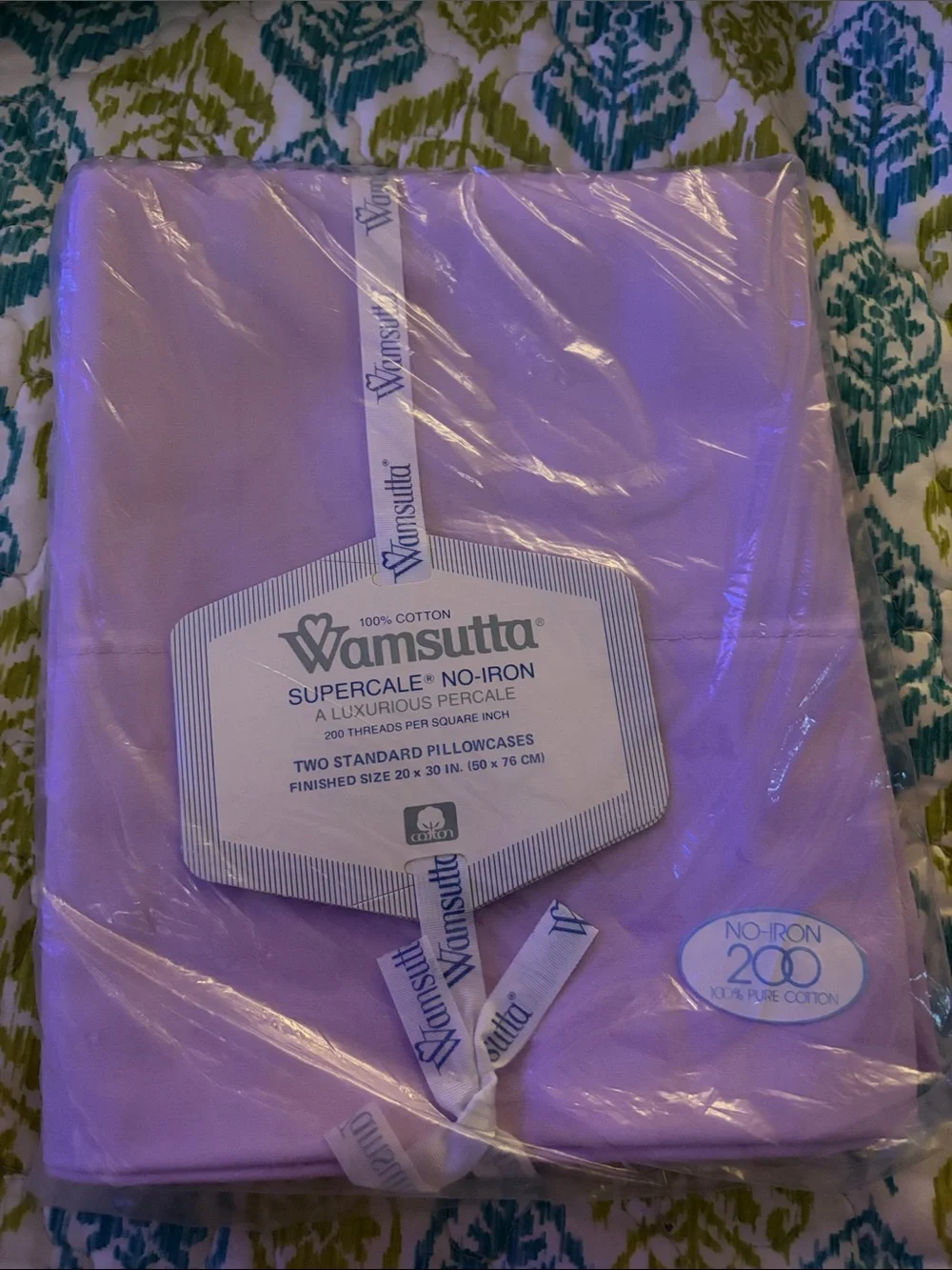 NWT Wamsutta Lavender Percale Pillowcases - Set of Two